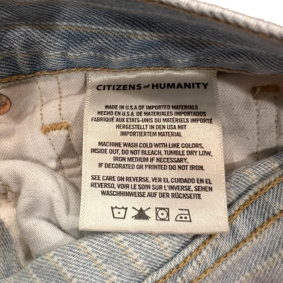 CITIZENS OF HUMANITY Sacha Wide Leg High Rise Crop Laguna Stripe Size 30 - Picture 16 of 16